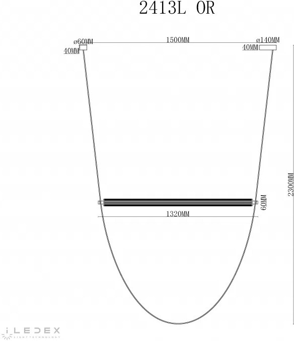 Подвесной светильник Rocks 2413L OR iLedex