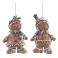 Фигурка декоративная подвесная "Пряничный человечек", L4,5 W3,5 H8 см, 2в.