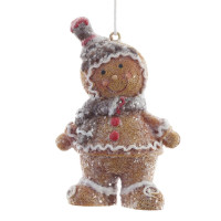 Фигурка декоративная подвесная "Пряничный человечек", L4,5 W3,5 H8 см, 2в.