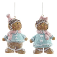 Фигурка декоративная подвесная "Пряничный человечек", L4,5 W3,5 H8 см, 2в.