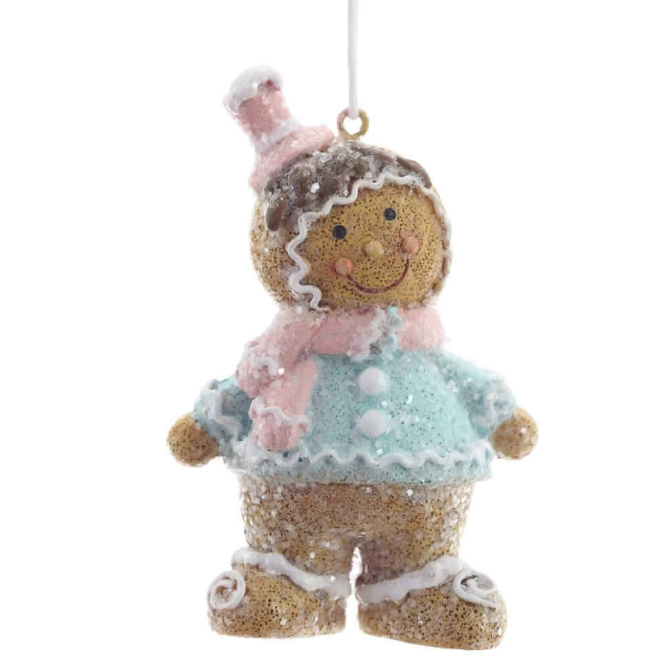 Фигурка декоративная подвесная "Пряничный человечек", L4,5 W3,5 H8 см, 2в.