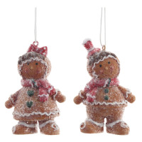 Фигурка декоративная подвесная "Пряничный человечек", L4,5 W3,5 H8 см, 2в.