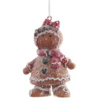 Фигурка декоративная подвесная "Пряничный человечек", L4,5 W3,5 H8 см, 2в.