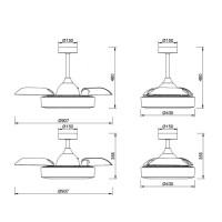 Потолочная светодиодная люстра-вентилятор Mantra COIN 8219 Потолочная светодиодная люстра-вентилятор Mantra COIN 8219