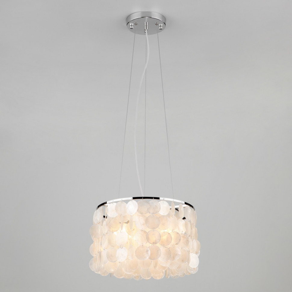 Подвесная люстра Sandra 60005/3 хром / перламутр Eurosvet