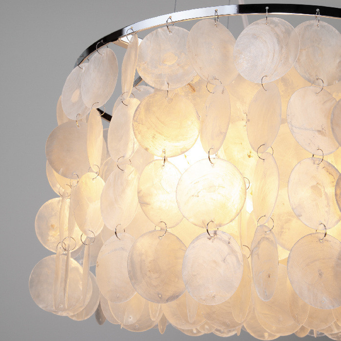 Подвесная люстра Sandra 60005/3 хром / перламутр Eurosvet