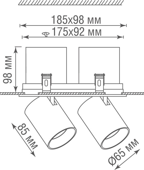 Точечный светильник Periscope DL20151SQ15W2W Donolux