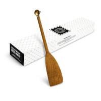 Лопатка деревянная с латунной накладкой широкая 31см."Яблоко"