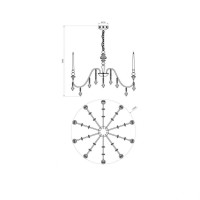 Подвесная люстра Lucia Tucci Maya 4450.10 Chrome Подвесная люстра Lucia Tucci Maya 4450.10 Chrome