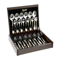 Набор столовых приборов на 6/24пред."PRETORIA" голд/плат