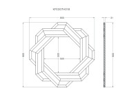 Зеркало декоративное черно-золотое