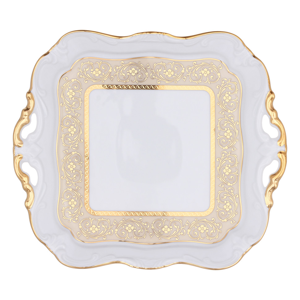 Блюдо квадратное н/н 21см."Декор 2758"