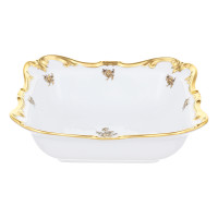 Салатник квадратный 22см."Роза золотая"