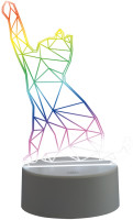 Интерьерная настольная лампа  ULI-M501 RGB/3AAA CATTY/WHITE Uniel