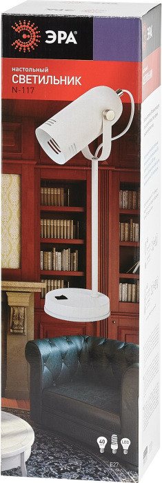 Офисная настольная лампа  N-117-Е27-40W-W ЭРА