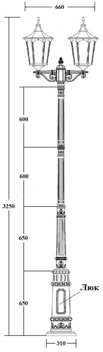Наземный фонарь ALBORG L 79710LA/E7 02 Bl Oasis Light