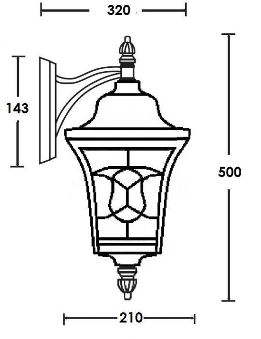 Настенный фонарь уличный VENECIA 2L 91802L/04 Bl Oasis Light
