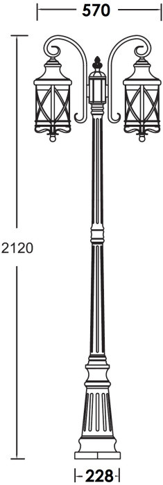 Наземный фонарь LUCERNA 84809A/18 Gb Oasis Light