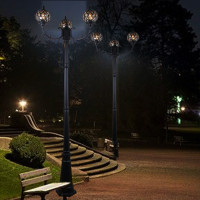 Наземный фонарь  09018-0.7-003SL 2,2m BK Reluce