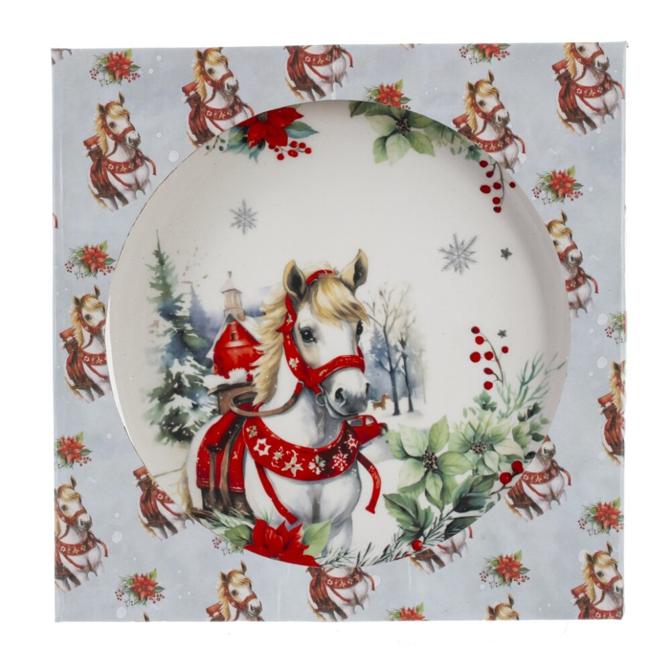 Тарелка "Лошадь", L21 W21 H2 см