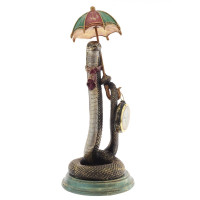 Фигурка декоративная с часами"Змея" (1хLR44 н/п), L15 W15 H38 см