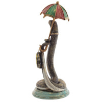 Фигурка декоративная с часами"Змея" (1хLR44 н/п), L15 W15 H38 см