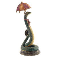 Фигурка декоративная с часами"Змея" (1хLR44 н/п), L15 W15 H38 см