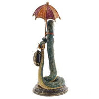 Фигурка декоративная с часами"Змея" (1хLR44 н/п), L15 W15 H38 см