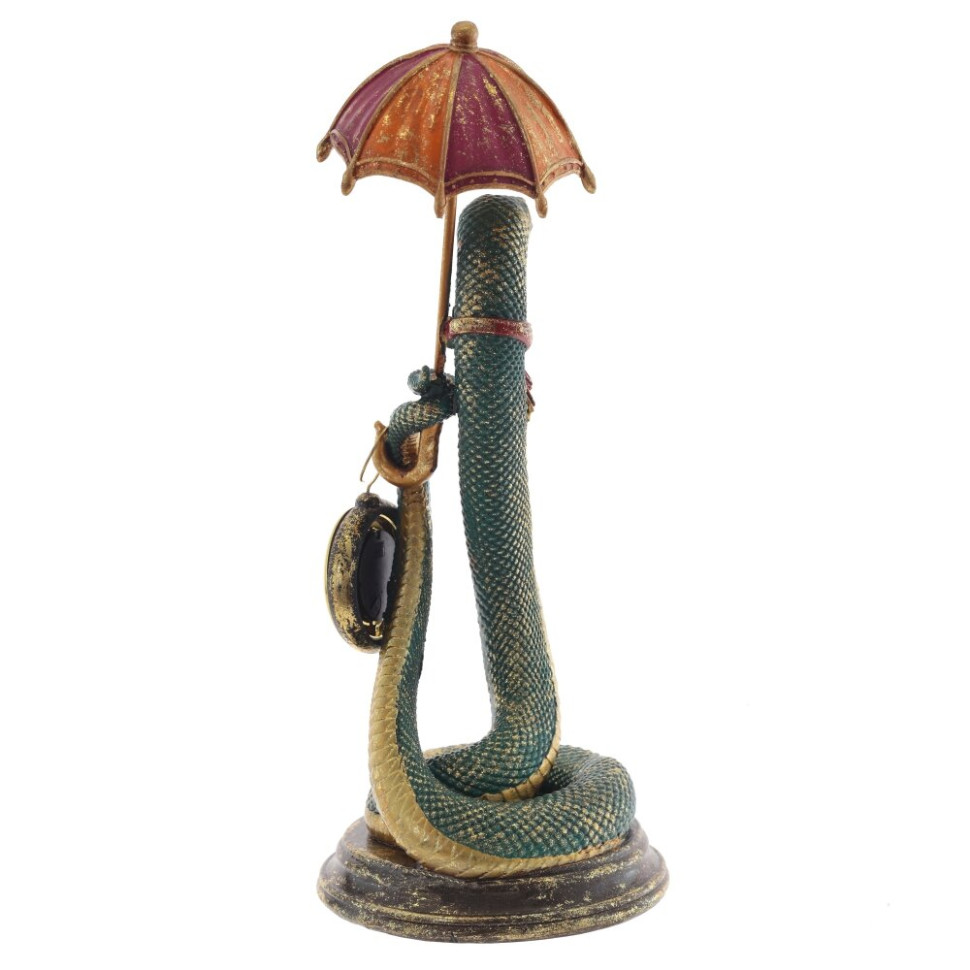 Фигурка декоративная с часами"Змея" (1хLR44 н/п), L15 W15 H38 см