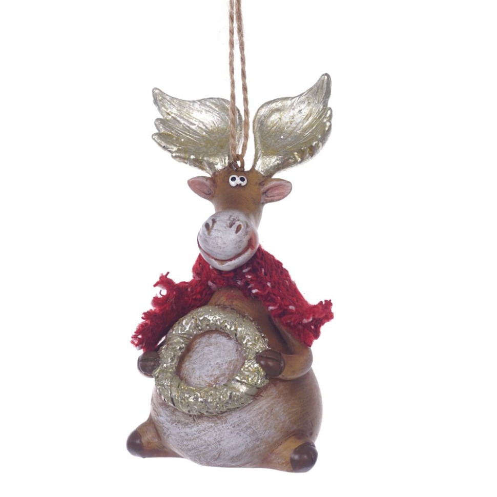 Фигурка декоративная подвесная "Олень",  L5,5 W4,5 H10,5 см, 2в.