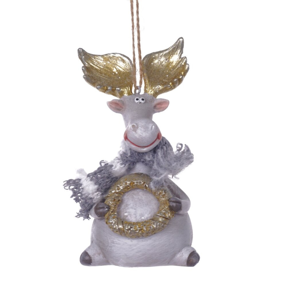 Фигурка декоративная подвесная "Олень",  L5,5 W4,5 H10,5 см, 2в.