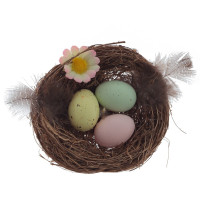 Изделие декоративное (вставка) "Гнездо пасхальное" (8*7*3) (блок 12 шт), L7 W7,5 H22 см, 2в.