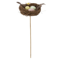 Изделие декоративное (вставка) "Гнездо пасхальное" (8*7*3) (блок 12 шт), L7 W7,5 H22 см, 2в.