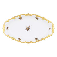 Селедочница 23см."Роза золотая"