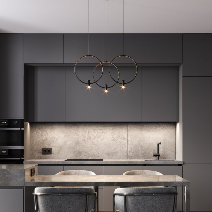 Подвесной светильник Layla 50257/3 LED черный Eurosvet