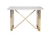 Стол-консоль белый/золото Стол-консоль белый/золото