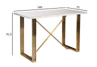 Стол-консоль белый/золото Стол-консоль белый/золото