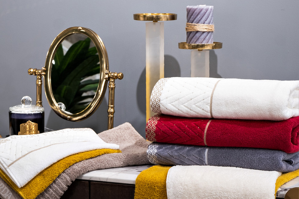 Полотенце "Орсетто" 70*140 бордовое