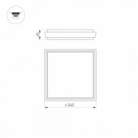 Уличный светодиодный светильник Arlight LGD-Area-S240x240-25W Warm3000 029952 Уличный светодиодный светильник Arlight LGD-Area-S240x240-25W Warm3000 029952