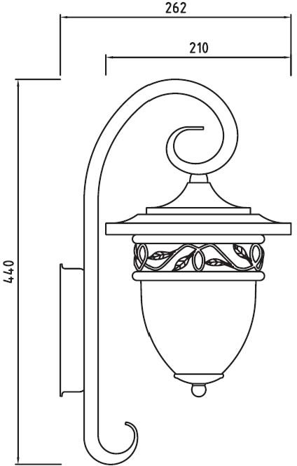 Настенный фонарь уличный KRAKOV 1 L 87202L/18L Gb Oasis Light