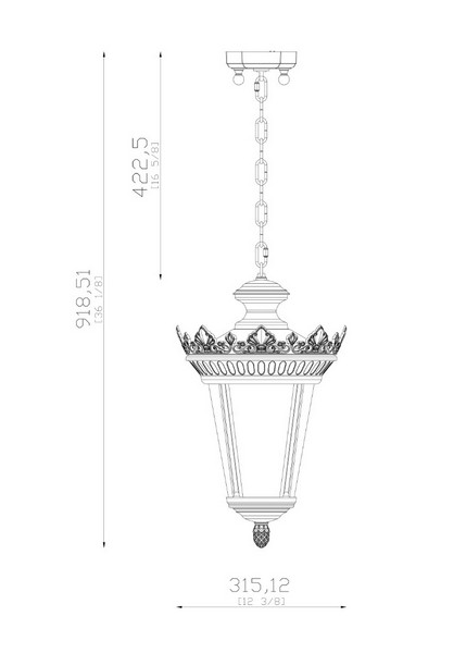 Уличный светильник подвесной  LD-FL001 LD-Lighting