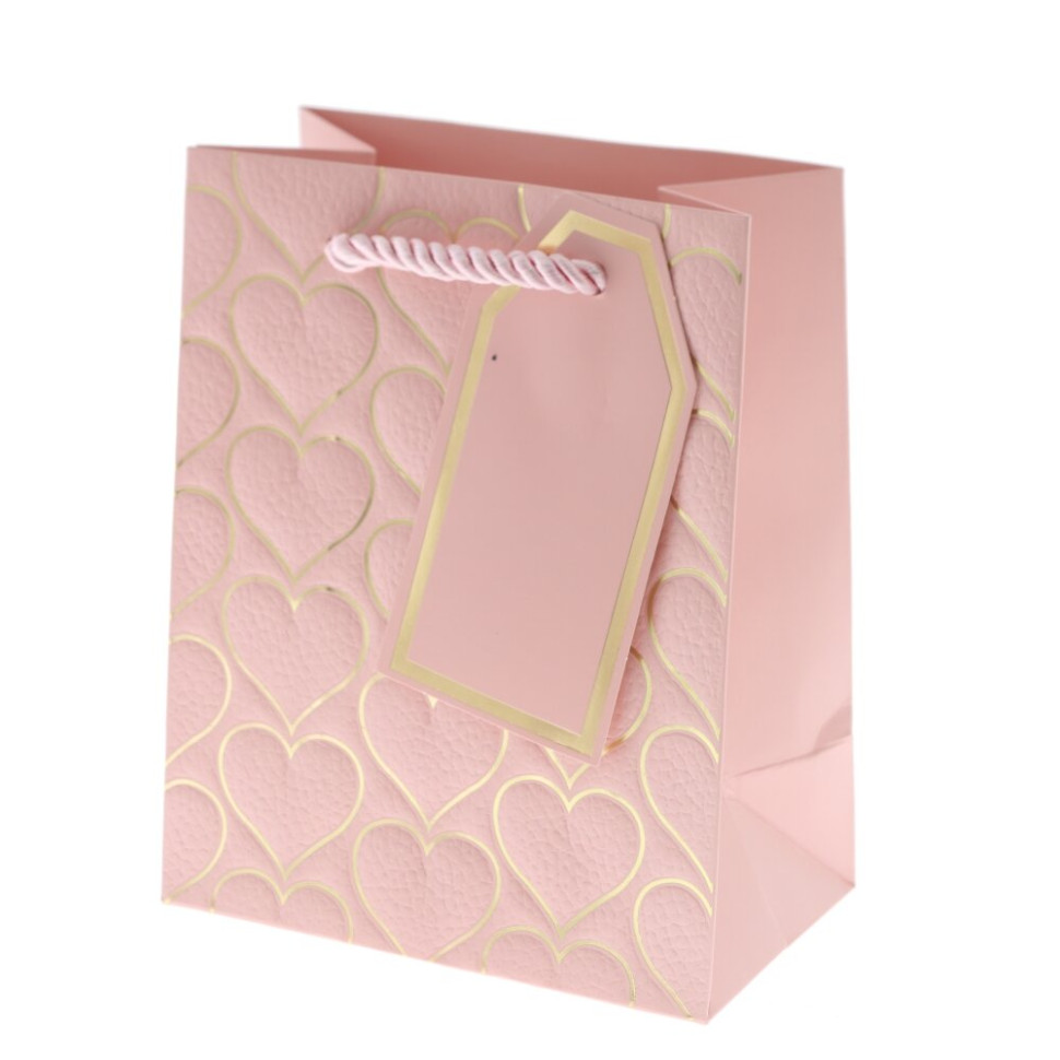 Пакет подарочный XS (бумага 210г/м2, блок 12шт), L12 W7 H15 см, 4в.