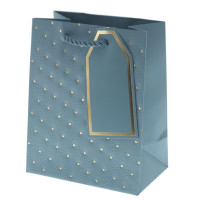 Пакет подарочный XS (бумага 210г/м2, блок 12шт), L12 W7 H15 см, 4в.