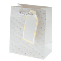 Пакет подарочный XS (бумага 210г/м2, блок 12шт), L12 W7 H15 см, 4в.