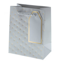 Пакет подарочный XS (бумага 210г/м2, блок 12шт), L12 W7 H15 см, 4в.