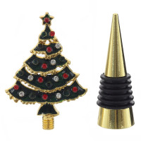 Набор: пробка для бутылки и декор для бокалов, L9 W3,5 H14 см