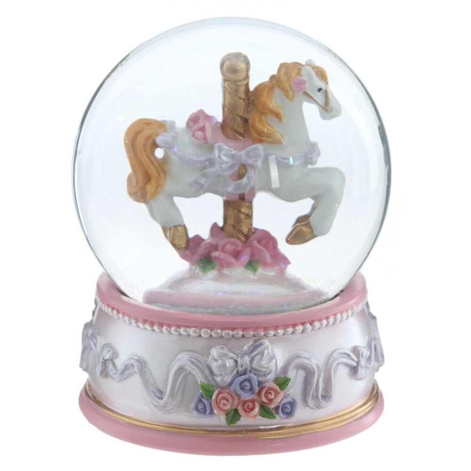 Фигурка декоративная в стекл шаре "Лошадка", D 6,5 см, L6,5 W6,5 H8 см, 2в.