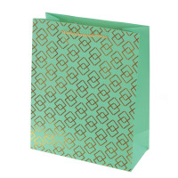 Пакет подарочный M (бумага 210г/м2, блок микс 12шт), L26 W12 H32 см, 4в.