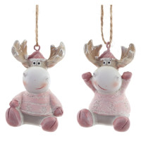 Фигурка декоративная подвесная "Олень",   L4 W4 H5 см, 2в.