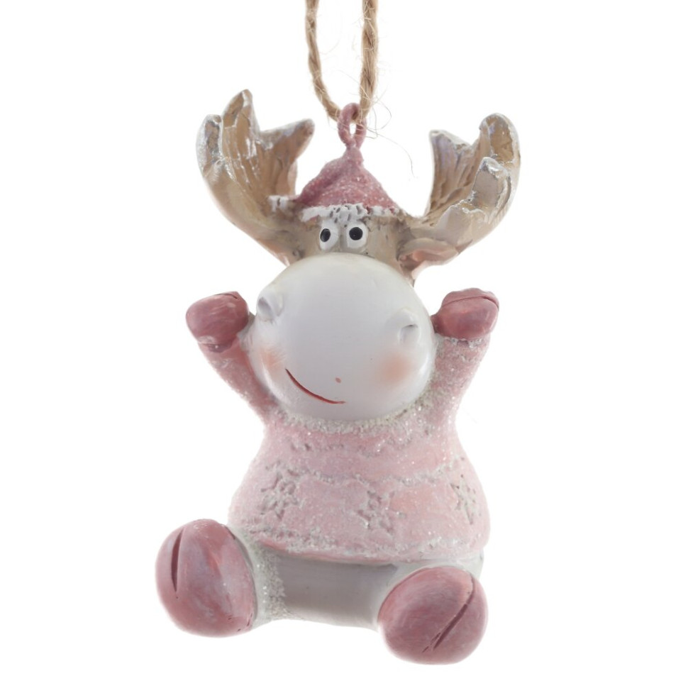 Фигурка декоративная подвесная "Олень",   L4 W4 H5 см, 2в.